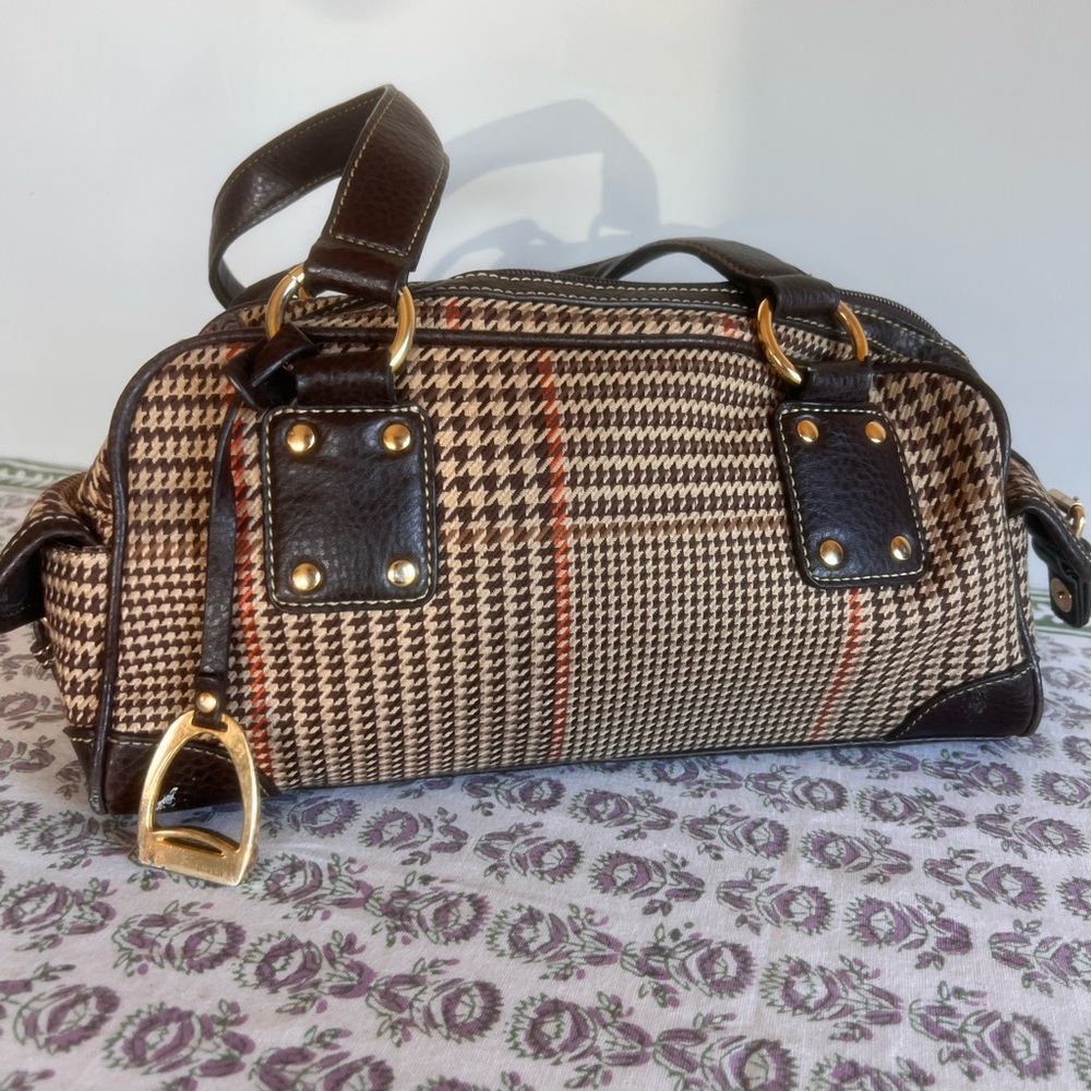 Chaps Houndstooth Handbag - image 1